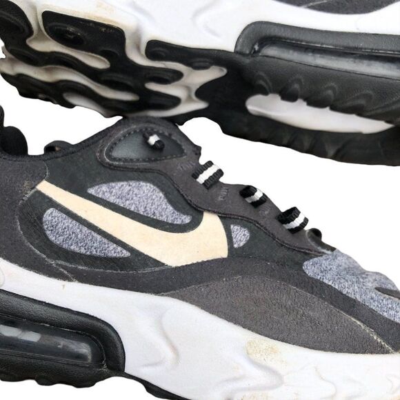 NIKE Air Max 270 React Black Vast Grey Size 4 - Picture 7 of 16